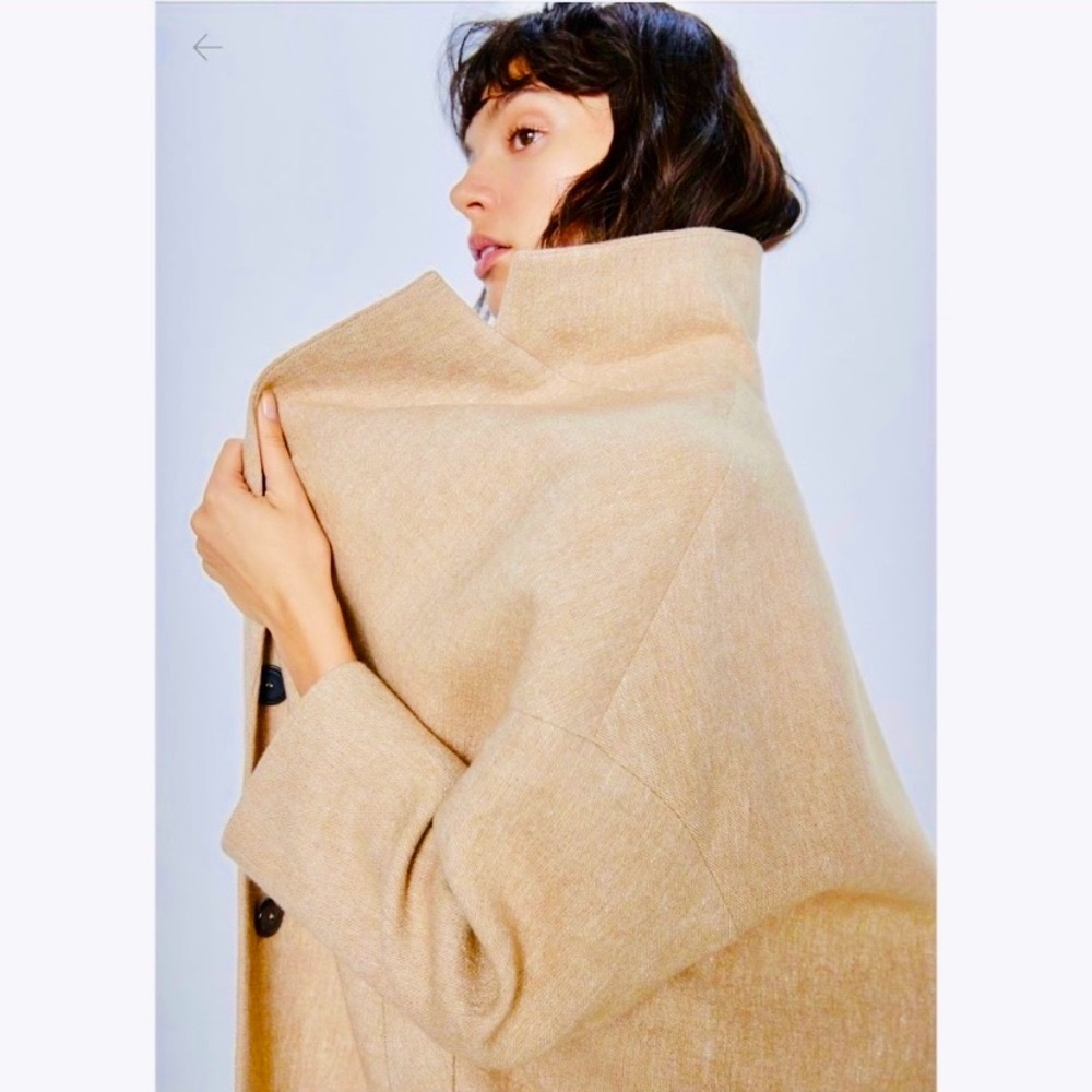 🆕✨ TAUPE BUTTONED RUSTIC COAT - Picture 6 of 11